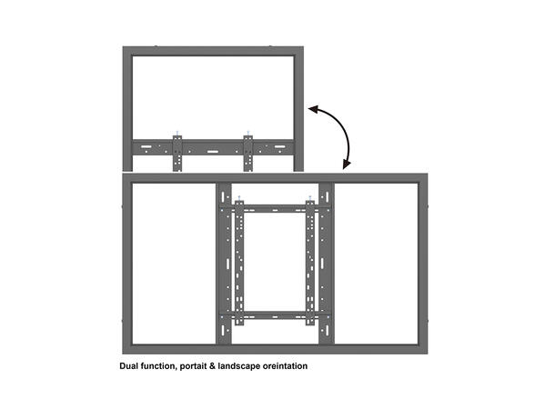 Multibrackets Pro Series - Enclosure 55" Wall Slim Medium Black 