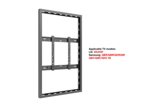 Multibrackets Pro Series - Enclosure 55" Wall Slim Medium Black 