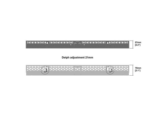 Multibrackets Pro Series - Enclosure 55" Wall Slim Medium Black 