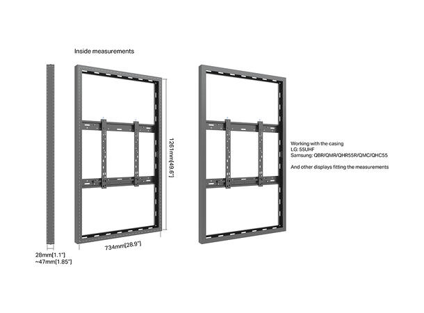 Multibrackets Pro Series - Enclosure 55" Wall Slim Medium Black 