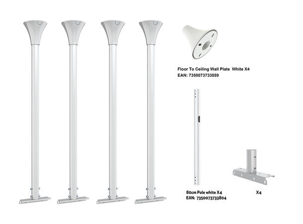 Multibrackets Pro Series - Floor to Ceil ing Kit Large White* 