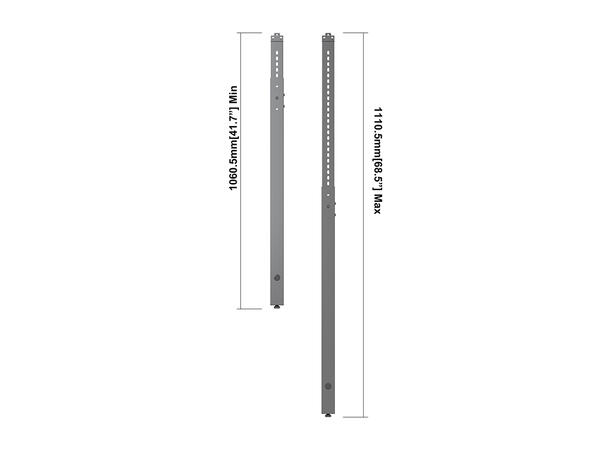 Multibrackets Pro Series - Wallmount Fix ed MBW1U 200 w Floorsupport* 