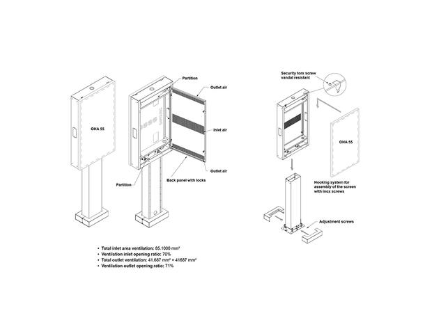Multibrackets Pro Totem Samsung single Samsung OH55F/B/A-S 