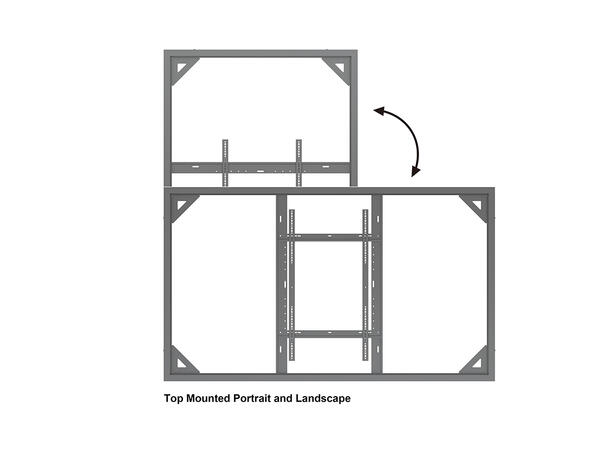 Multibrackets Pro kabinett vegg 98" Svart, 80Kg, Vesa 800x600 