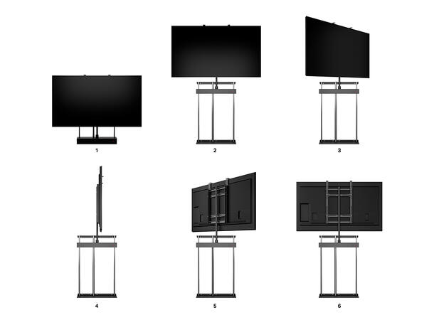 Multibrackets TV heis motorisert Sving Svart,400x400, 60Kg, 40-65" 