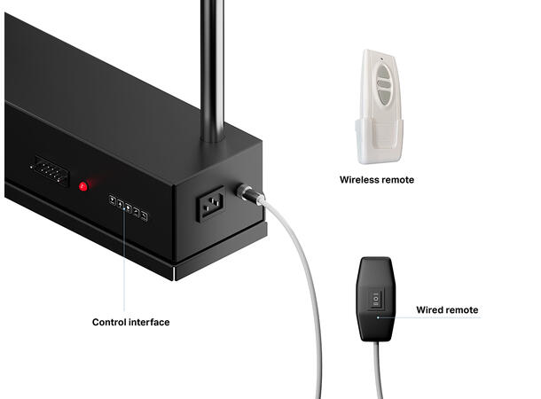 Multibrackets TV heis motorisert Sving Svart,400x400, 60Kg, 40-65" 