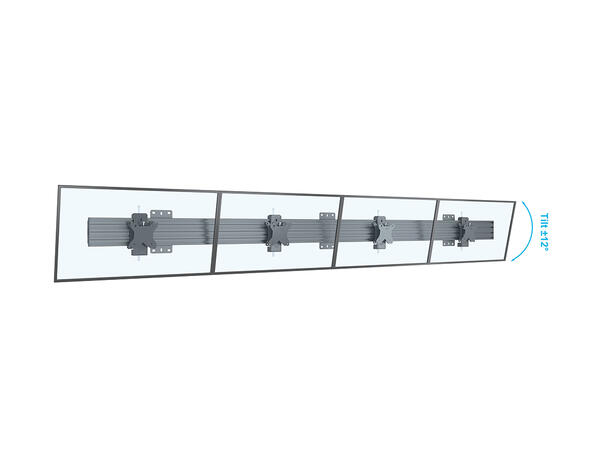 Multibrackets Veggfeste Pro MBW4U Tilt Svart, vesa 75-100, maks10Kg per skjerm 