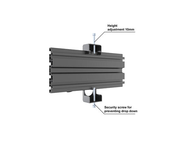 Multibrackets Veggfeste Pro MBW4U Tilt Svart, vesa 75-100, maks10Kg per skjerm 