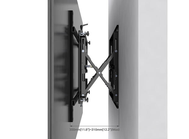 Multibrackets Veggfeste Push HD 90 Wide Maks VESA 900x600, 90 Kg, 50-98" 