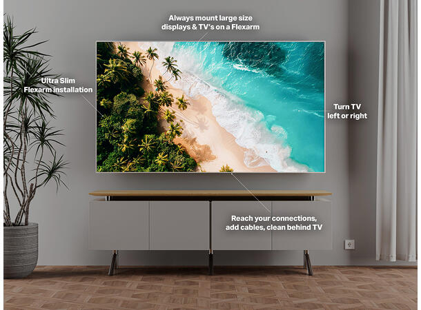 Multibrackets Veggfeste T/T Slim SD 800 Sort, 800x400, 100kg, 75"-100" 