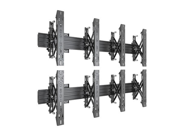 Multibrackets Wallmount Pro MBW2Ux2 Push In Pop Out Black 