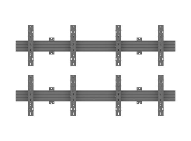 Multibrackets Wallmount Pro MBW2Ux2 Push In Pop Out Black 