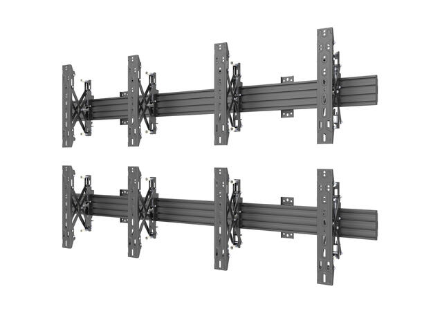 Multibrackets Wallmount Pro MBW2Ux2 Push In Pop Out Black 