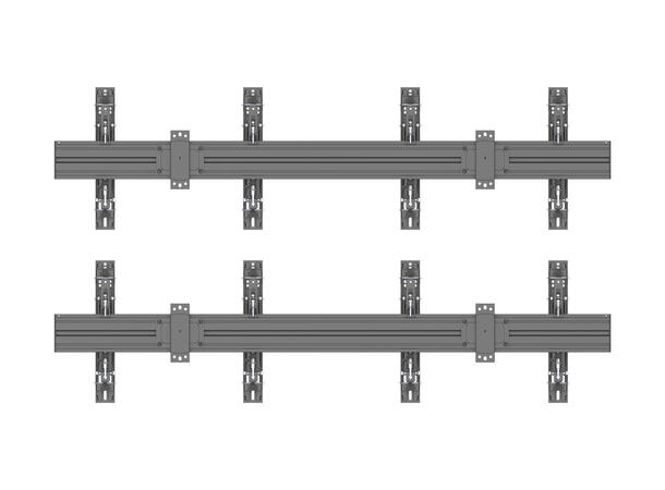 Multibrackets Wallmount Pro MBW2Ux2 Push In Pop Out Black 