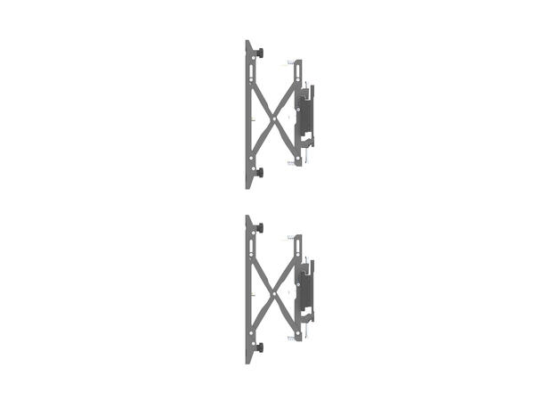 Multibrackets Wallmount Pro MBW2Ux2 Push In Pop Out Black 