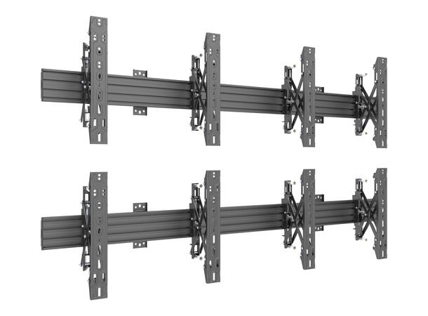 Multibrackets Wallmount Pro MBW2Ux2 Push In Pop Out Black 