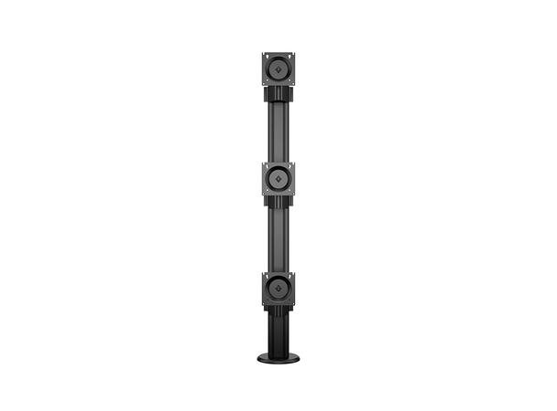 Multibrackets bordstativ HD triple Svart , VESA 100, 3 x 15Kg, 32-50" 