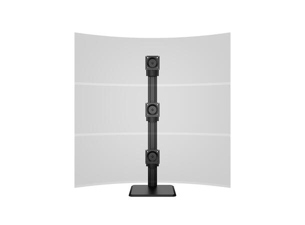 Multibrackets bordstativ HD triple Svart , VESA 100, 3 x 15Kg, 32-50" 