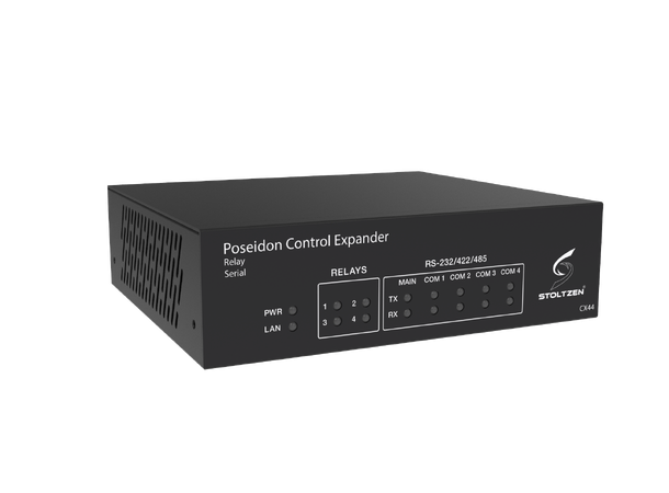 Stoltzen Poseidon CX44 Serial Server 4x RS232 | 4x Relay | Trident™ 