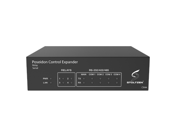 Stoltzen Poseidon CX44 Serial Server 4x RS232 | 4x Relay | Trident™ 