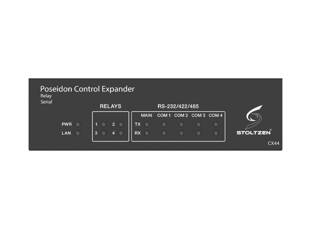 Stoltzen Poseidon CX44 Serial Server 4x RS232 | 4x Relay | Trident™ 