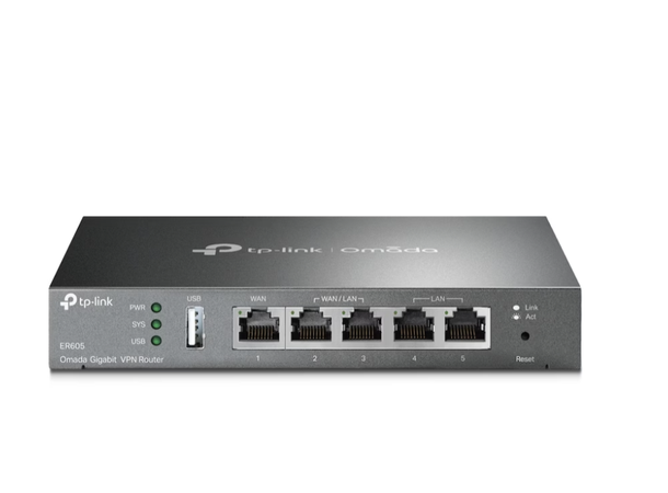 TP-Link Omada VPN Router ER605 V2.0 2xLAN|1xWAN|2xLAN/WAN,