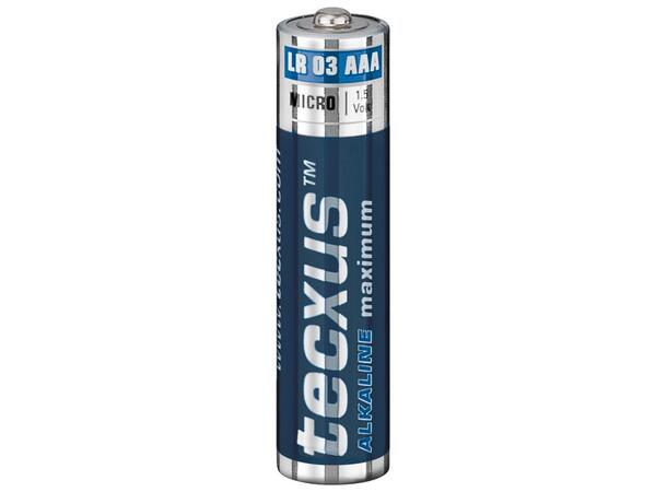 Tecxus Batteri LR03/AAA alkalisk Pakke med 4 stk batterier