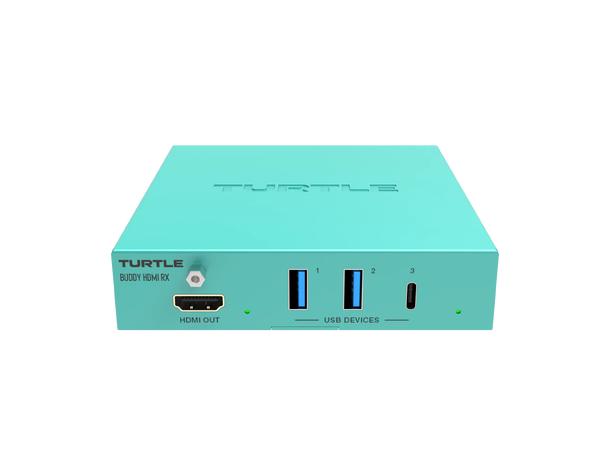 Turtle AV Boardroom Buddy HDMI RX 4K60. USB 3.2 Gen 1 with 2.5Gbps Data 