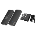 Elivi ORION Docking 2x DP - 65W bundle DisplayLink® |  Black | DisplayPort
