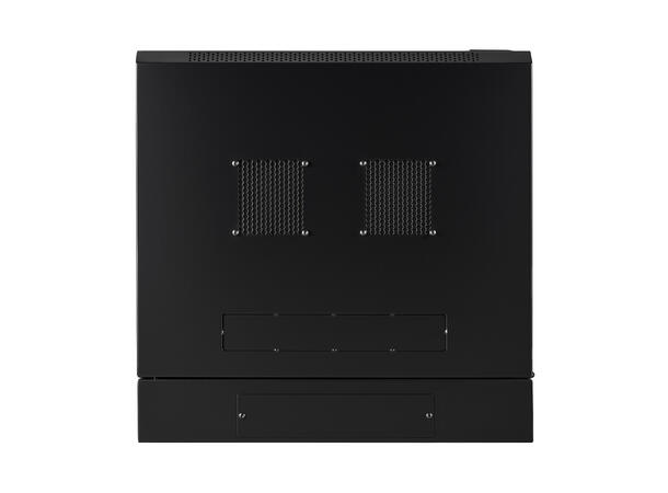 LinkIT Veggskap Hengslet 6U svart B600xD600xH368 , glass - hengslet ramme 