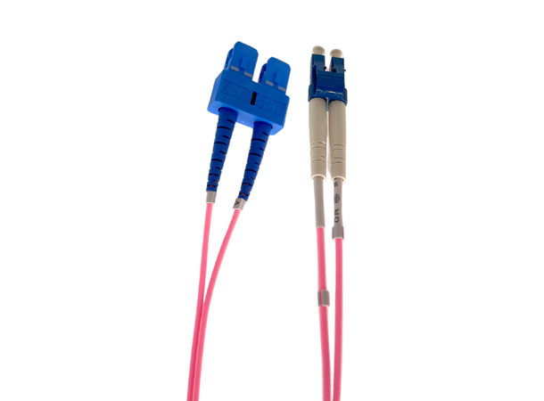 LinkIT fibersnor OS2 LC/SC 3m Duplex , SM , LSZH , White 