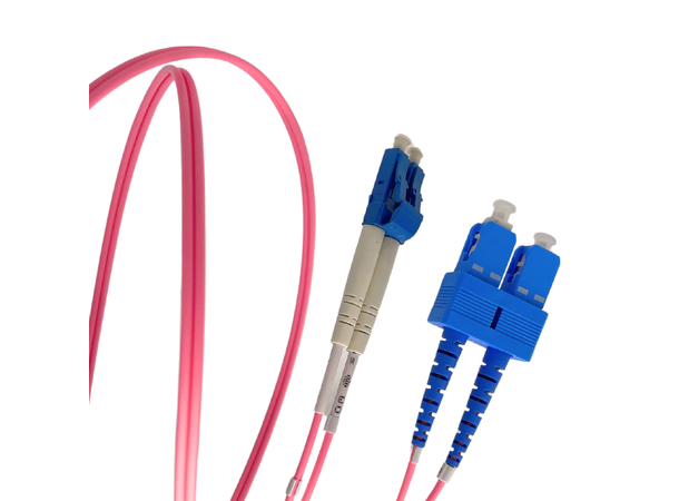 LinkIT fibersnor OS2 LC/SC 3m Duplex | SM | LSZH | pink 
