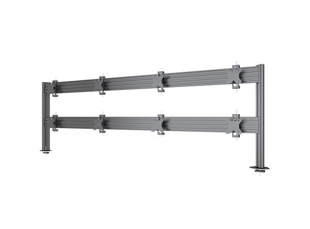 Multibrackets Deskmount Pro MBDM4x2U Sølv. 100x100, 80Kg, 8x 15"-32" 