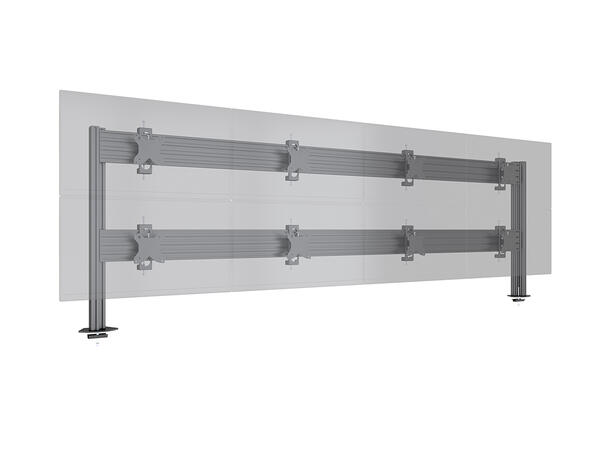 Multibrackets Deskmount Pro MBDM4x2U Sølv. 100x100, 80Kg, 8x 15"-32" 