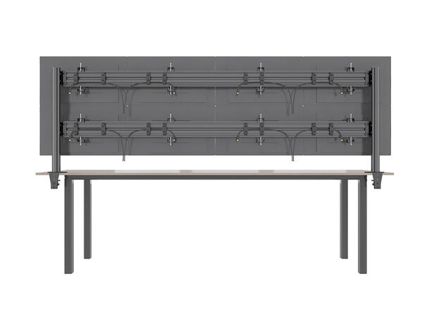 Multibrackets Deskmount Pro MBDM4x2U Sølv. 100x100, 80Kg, 8x 15"-32" 