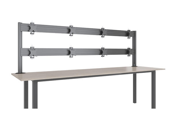 Multibrackets Deskmount Pro MBDM4x2U Sølv. 100x100, 80Kg, 8x 15"-32" 