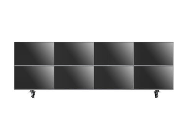 Multibrackets Deskmount Pro MBDM4x2U Sølv. 100x100, 80Kg, 8x 15"-32" 