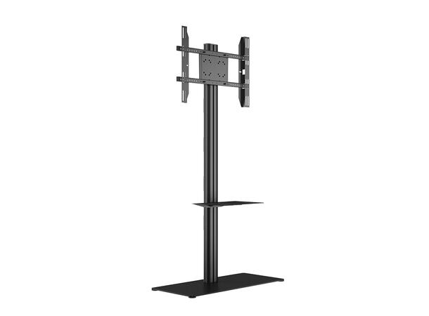 Multibrackets Display Stand 180 Single B lack w Floorbase/Shelf* 