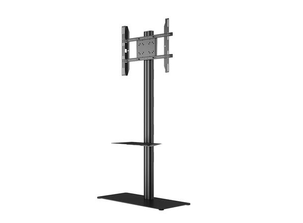 Multibrackets Display Stand 180 Single B lack w Floorbase/Shelf* 
