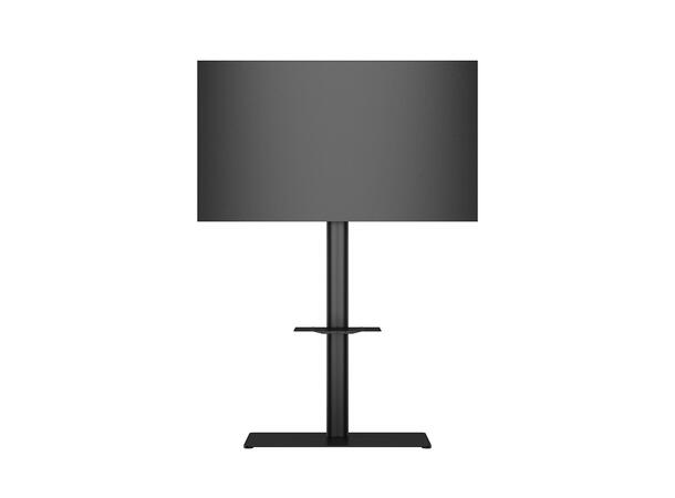 Multibrackets Display Stand 180 Single B lack w Floorbase/Shelf* 