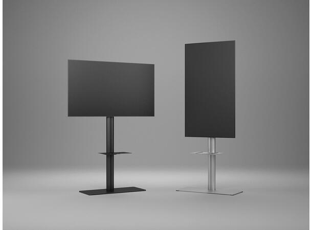 Multibrackets Display Stand 180 Single B lack w Floorbase/Shelf* 