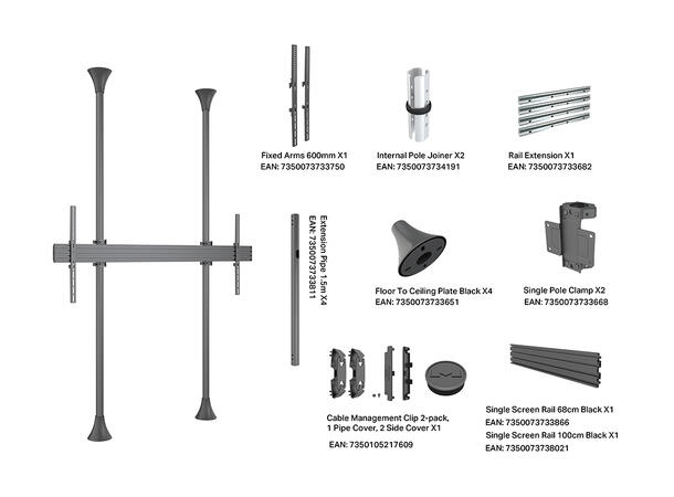 Multibrackets Floor to Ceiling Mount Pro MBFC1UX1 1600 