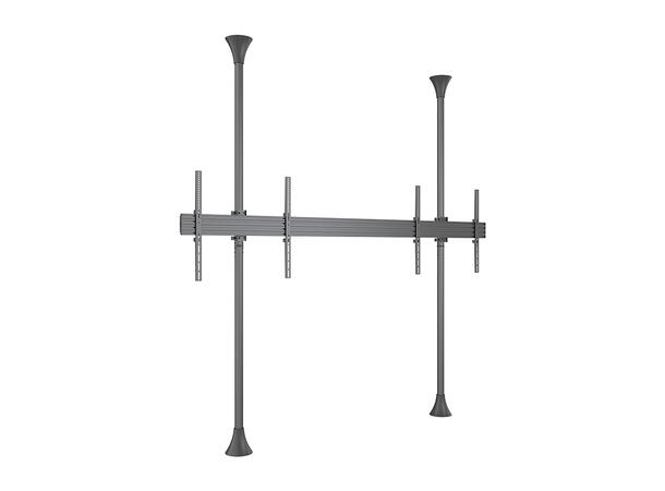 Multibrackets Gulv/tak Pro MBFC1UX2 Svart, 600x600, 60Kg per skjerm,2 x75" 