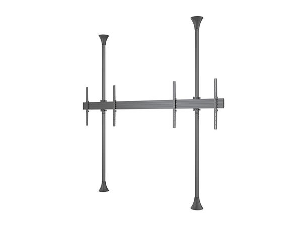 Multibrackets Gulv/tak Pro MBFC1UX2 Svart, 600x600, 60Kg per skjerm,2 x75" 