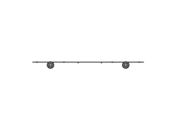 Multibrackets Gulv/tak Pro MBFC1UX2 Svart, 600x600, 60Kg per skjerm,2 x75" 