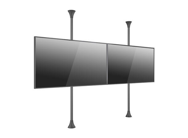 Multibrackets Gulv/tak Pro MBFC1UX2 Svart, 600x600, 60Kg per skjerm,2 x75" 
