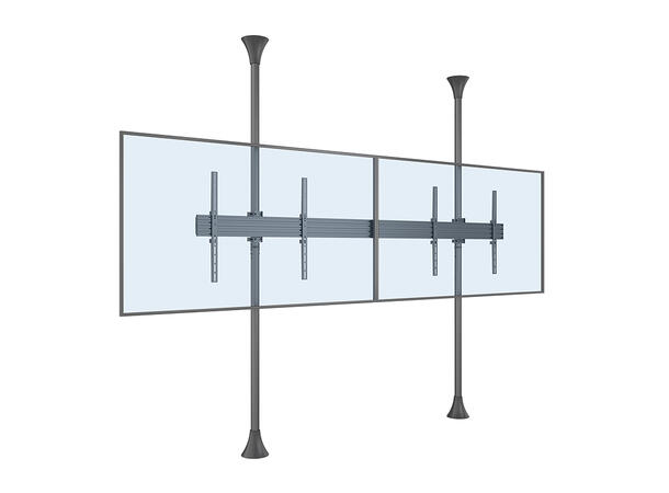 Multibrackets Gulv/tak Pro MBFC1UX2 Svart, 600x600, 60Kg per skjerm,2 x75" 