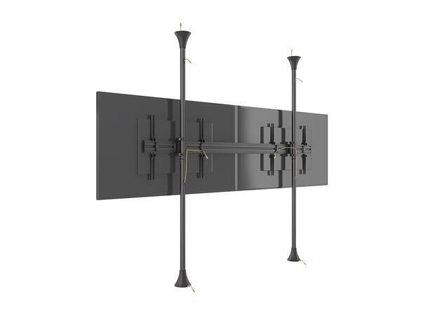 Multibrackets Gulv/tak Pro MBFC1UX2 Svart, 600x600, 60Kg per skjerm,2 x75" 