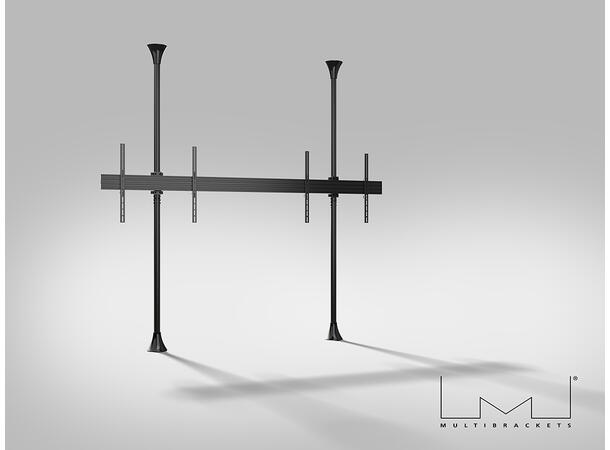 Multibrackets Gulv/tak Pro MBFC1UX2 Svart, 600x600, 60Kg per skjerm,2 x75" 