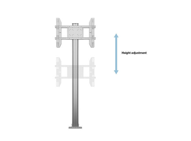 Multibrackets Gulvstativ180 B2B sølv 700x400, 60Kg, 24"-65" 